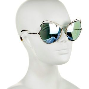 Miu Miu Scenique Mirror Butterfly Sunglasses